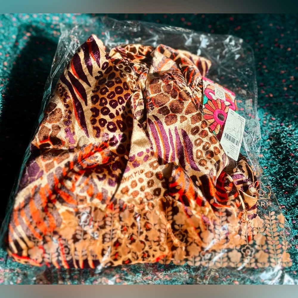 RARE Farm Rio x Anthropologie NWT Long-Sleeve Printed Romper—L - Picture 12 of 16